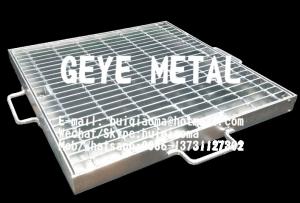 China Hinged & Locked Mesh Gratings, Hinged Steel Grill Grates, Floor Drain Covers, Gully Guttering Metal Grids on sale