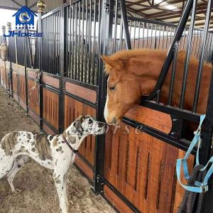 China Outdoor Heavy Duty Horse Stable Panels Customized Pine Timber Swing Front on sale