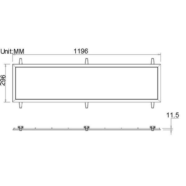 Office Recessed Square LED Panel Light Ultra Thin Design Available 30 x120cm
