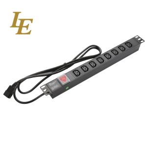 China 19 Inch Aluminum Black IEC Type 6 Ways 8 Outlets C13 C14 Power Distribution Unit 16Amp/32Amp With Commando Plug Available IEC320 Smart Socket PDU on sale