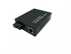 China Black color RJ-45 SC Fiber Optic Ethernet Media Converter Apply to the Campus Broadband Network on sale