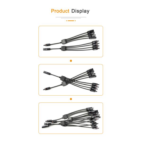 MC4 R4 Y Branch Solar PV Panel Connector 1 To 4 Split 50Hz