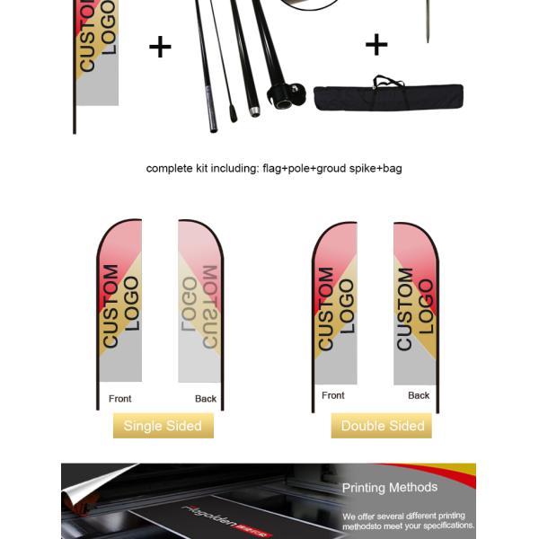 Feather Flag With Pole Ground Spike Swooper Flag Advertising Feather Banner