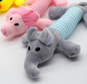 Quality High Safety Animal Plush Toys Dog Tooth Grinding Stripe Pig BB Stick for sale