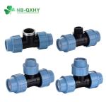 16mm to 110mm 1/2" to 4" Equal PP Pipe Fitting Plastic Elbow Tee Compression