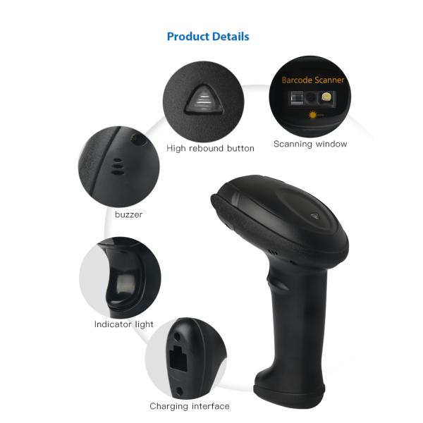 Wireless Handheld 1D 2D QR Code Reader Barcode Scanner USB Wired CMOS Scan DS5900B-2D