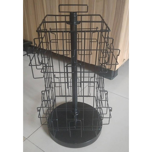 Desktop Height 609mm Width 318mm Rotating Display Rack For Card