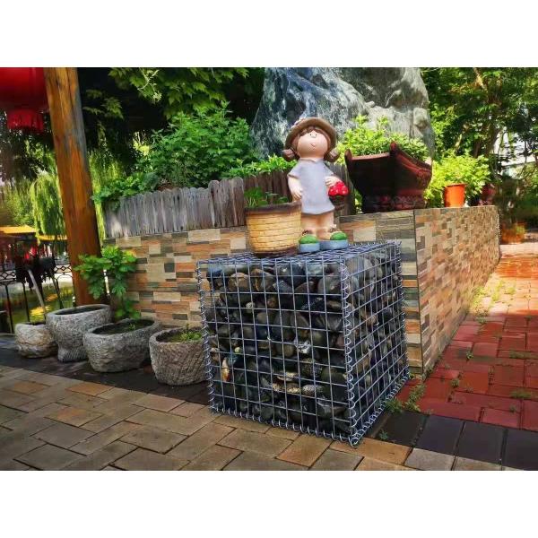 Hot Dip Galvanized 5x5cm Welded Mesh Gabion 1x1x0.5m