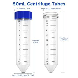 China Conical Centrifuge Tubes 50mL, EO Sterile Polypropylene Leak-Proof Screw Caps, Graduated and Write Marks on sale