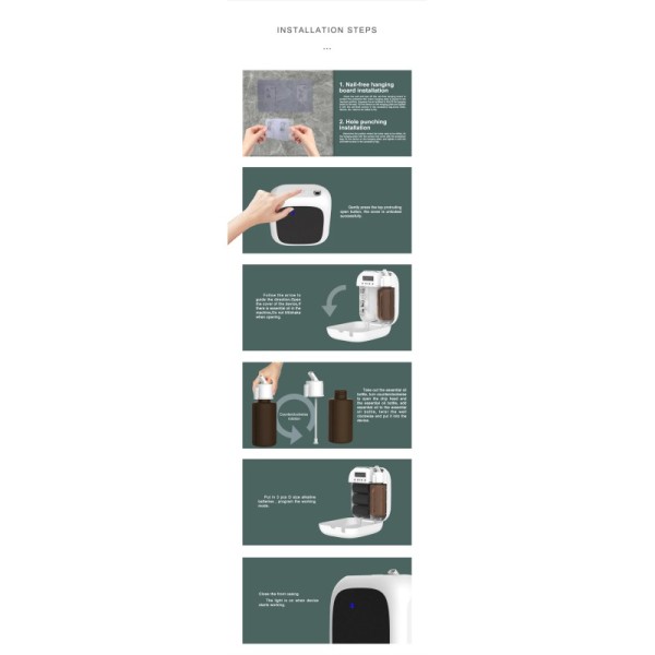 Modern 150ml Oil Capacity Smart Aroma Diffuser with Bluetooth APP Control and Wall-Mounted Installation