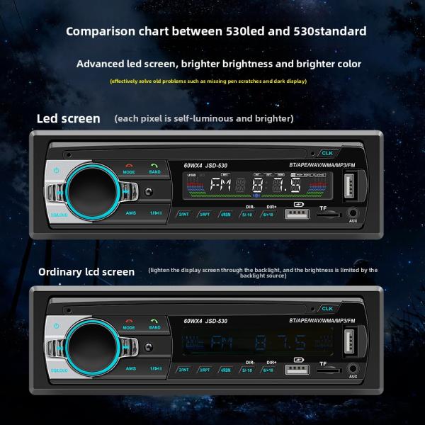 Creatall Single-Disc Universal Car MP3 Player USB Flash Drive BT Wireless Amplifier Hands-Free Audio Head Unit Central Control