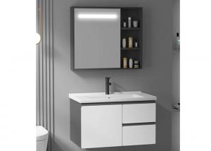 Quality Luxury Floating Bathroom Vanity Supplier Mirror Cabinet Modern Matte White Wall Mounted Bathroom Vanity Set for sale
