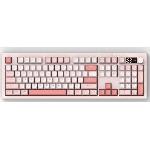 Full-size Waterproof Keyboard Features A Silver Paste Film Structure Offers White Light And Rainbow Backlighting Modes
