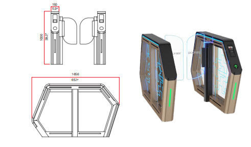 RS485 SUS304 Electronic Turnstile Gates Bi Directional access control turnstile