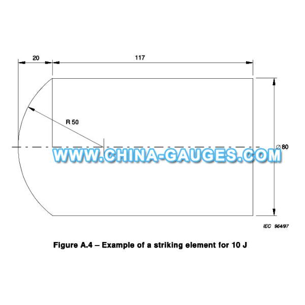 IEC60068-2-75 Figure A.4 10J Vertical Hammers for IK09 Test Ehc Striking Element
