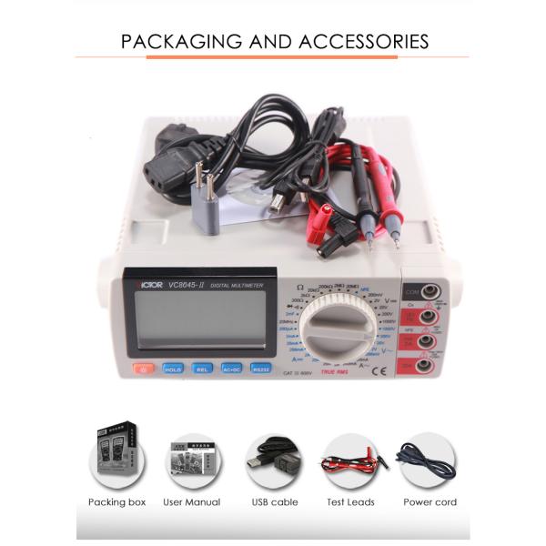 VC8045 II Table Top Multimeter 19999 Counts Electrician Transistor Capacitance Tester