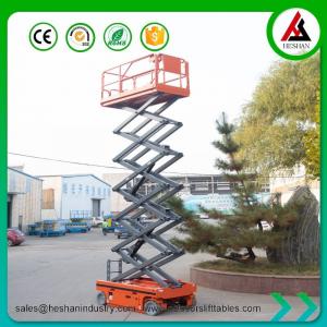 Quality Electric Mobile Scissor Lift Table Hydraulic Lifter Battery Powered 40 Feet for sale