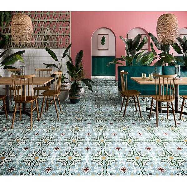 Gray Green 20x20cm Acid-Resistant Ceramic Rustic Tile