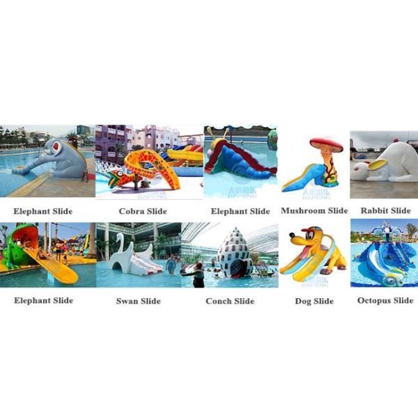 Commercial Mini Pool Slide Fiberglass Water Park Pool Slide Anti Static For Hotel