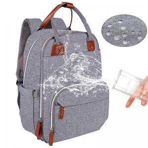 China Multifunction Travel Back Pack Maternity Baby Changing Bags Large Capacity Waterproof and Stylish Grey on sale