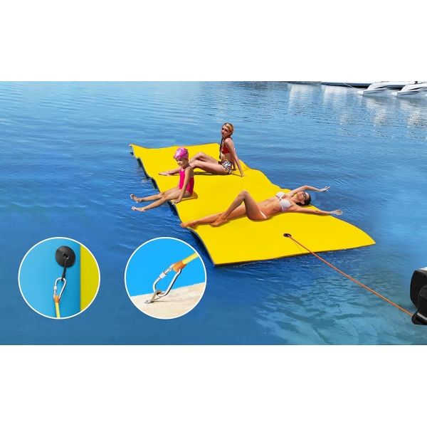 Large Size 3 Layer Tear Resistant XPE Foam Swim Float Island Pad Outdoor Floating Water Mat for Beach Lake Ocean Pool