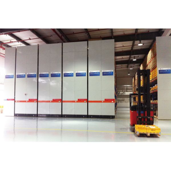 Electric Mobile Pallet Racking Rail-Guided Electric Mobile Rack Warehouse Storage Rack
