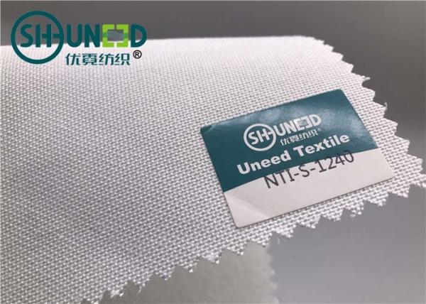 Buy Plain Weave Polyester Woven Interlining Fabric Single Side Brushed For Men Necktie at wholesale prices