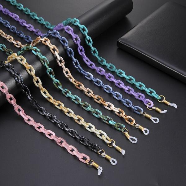 2020 Custom Design Acrylic anti skid masking Chains necklace Fashion Multi Colored Child Adult face cover Chain
