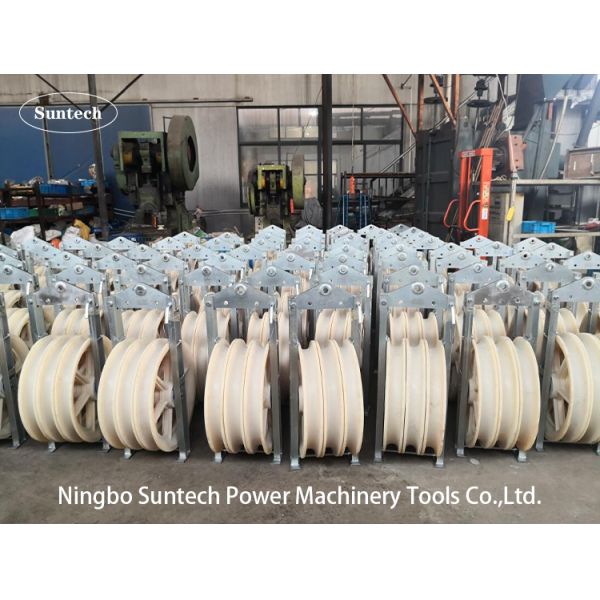 660X100mm Nylon Wheels Bundled Overhead Conductor Stringing Block For Transmission Line