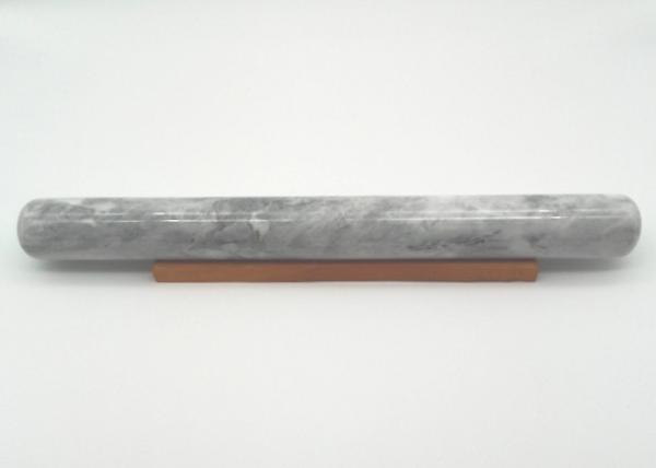 Buy Grey Solid Marble Rolling Pin 39 x 4cm Moisture Resistant With Wood Base at wholesale prices
