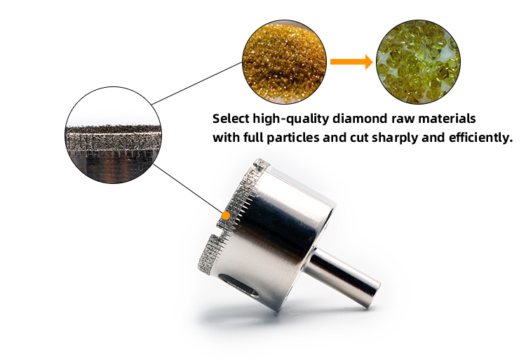 Electroplated 100mm Diamond Core Bit Hole Saw Wearproof Rust Resistance