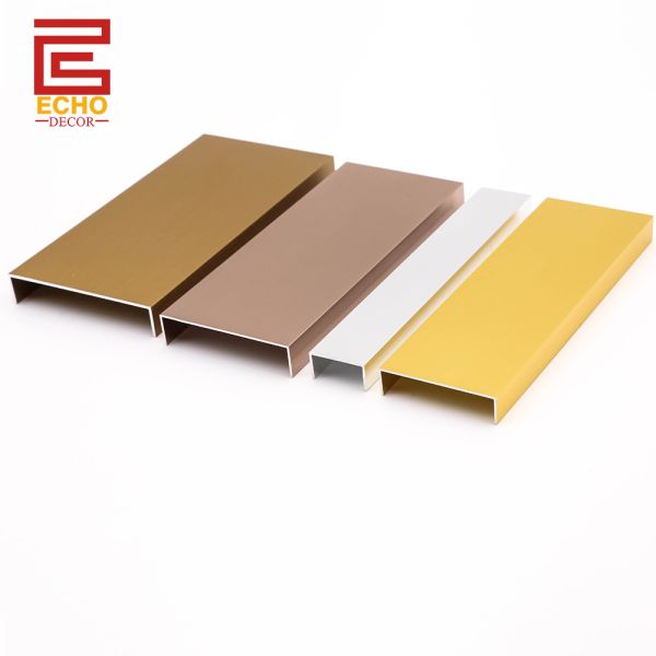 Black Aluminum U Shaped Tile Edge Trim for Ceiling Protection