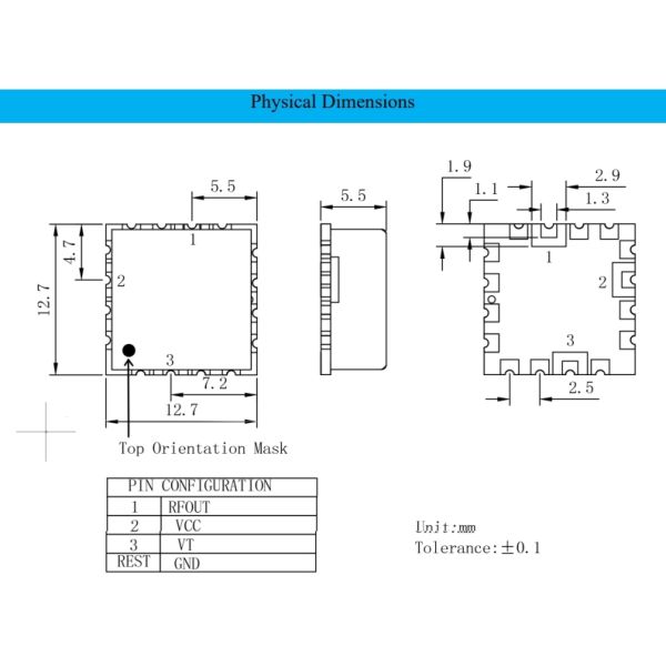 High Integration Voltage Controlled Oscillator INNOTION YSGM31103140A 10dBm Integrated Circuits IC Chip Coaxial Resonator