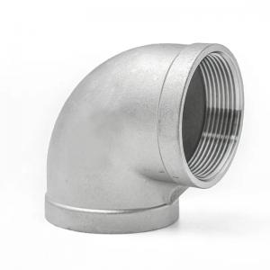 Quality 90 Degree Elbow Stainless Steel Pipe Fittings Double Internal Thread Tube Connector for sale