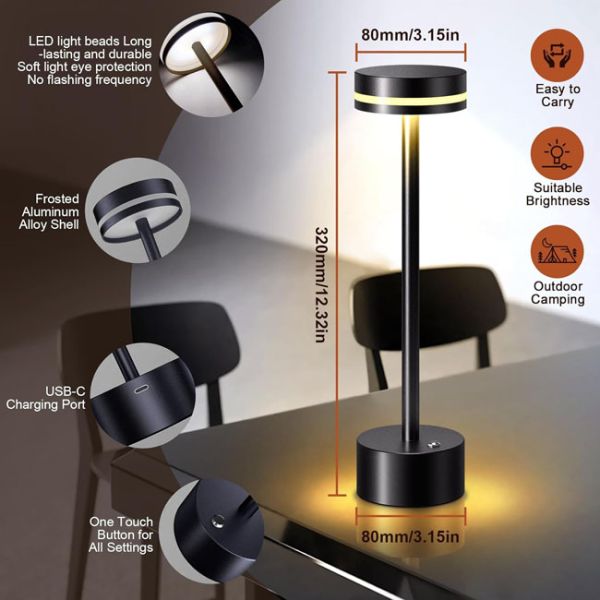 Atmosphere Led Desktop Light 5v Usb Rechargeable With Brightness Control