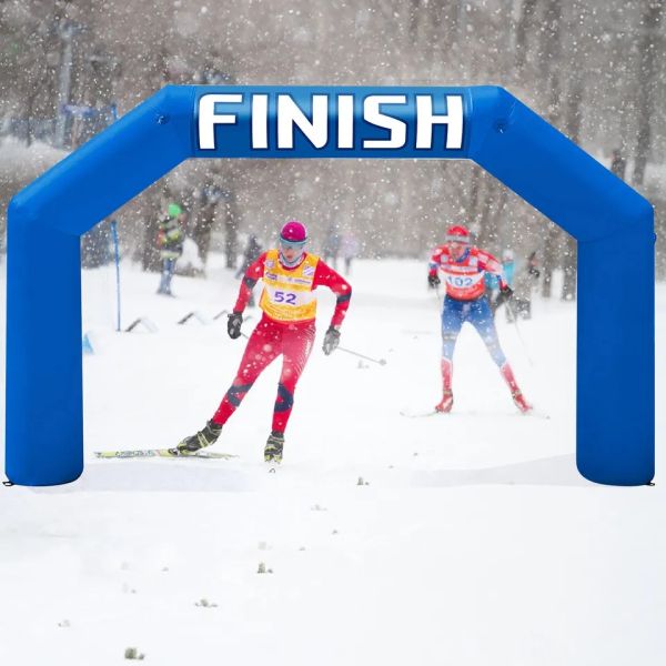 Blue 20ft Inflatable Archway Event Arch Entrance Finish Line Inflatable Race Advertising Arch for Marathon