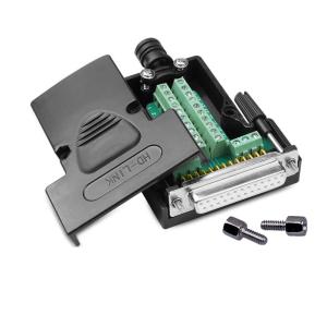 Quality DB25 D Sub 25 Pin Connectors to Terminal Blocks Adapter with housing for sale