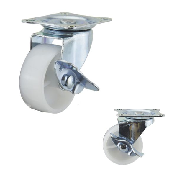 2 Inch Diameter Plastic Swivel Plate Light Duty Casters Customize