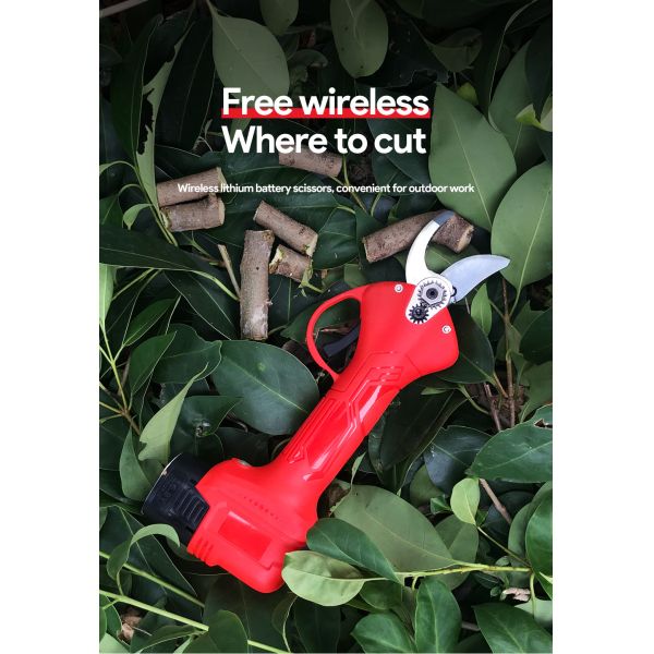 Swansoft 16.8V 2.5CM Battery Cordless Orchard Vineyard Pruner Trimming Scissors Garden Electric Pruning Shears