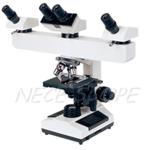 Multi Headed Multi View Microscope Wide Field WF10X For Educational Teaching