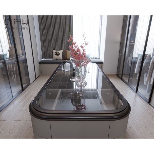 Customizable Sleek Contemporary Walk In Closet Metal Open Style Closet