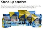 Stand Up Pouch With Resealable Zip lockk And Clear Window, Multi-purpose, small