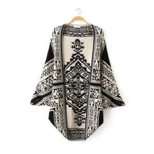 Quality European fashion  jacquard shawl knitting cloak double side wear  womens