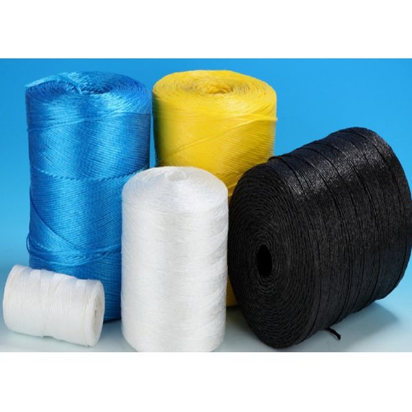 Black UV Resistance Fibrillated Polypropylene Twine , 4mm-8mm Hay Baler Twine Rope