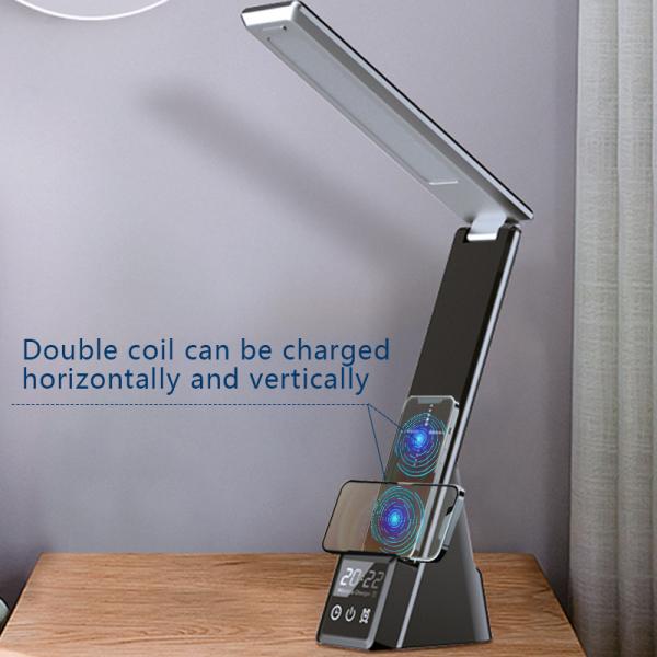 Buy Multifunction PC ABS Custom Wireless Charger With Alarm Clock at wholesale prices