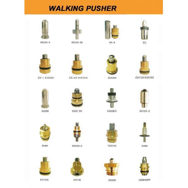 PET Hydraulic Joystick Pilot Valve Pusher Excavator Hydraulic Control Parts Pilot Valve Pusher