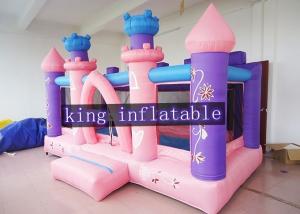 China Pink Commercial Princess Bouncy Dream Houses For Toddler / Kids Soft Play on sale