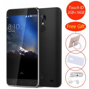 Quality Mobile phone Fingerprint Android 7.0 2GB +16GB MTK6580A Quad core 5.0inch HD Smartphone 8.0MP GPS cell phone factory for sale
