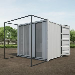Quality Galvanized Steel Modular Converted Shipping Containers Homes Customizable for sale