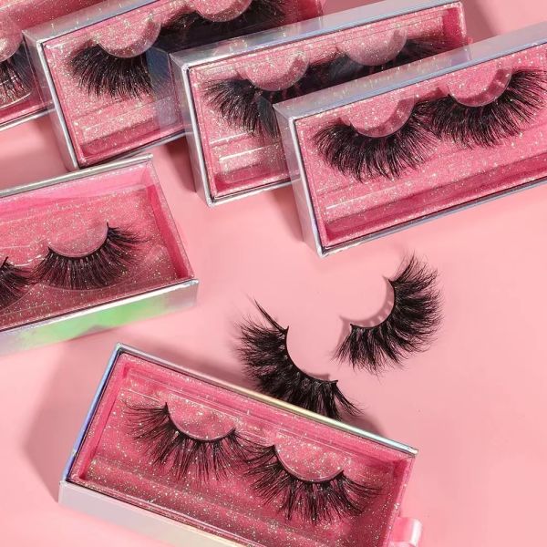 Wholesale False Eyelashes Full Strip Mink Lashes 100% Handmade Natural Soft Eyelash Mink Hair False Eyelashes